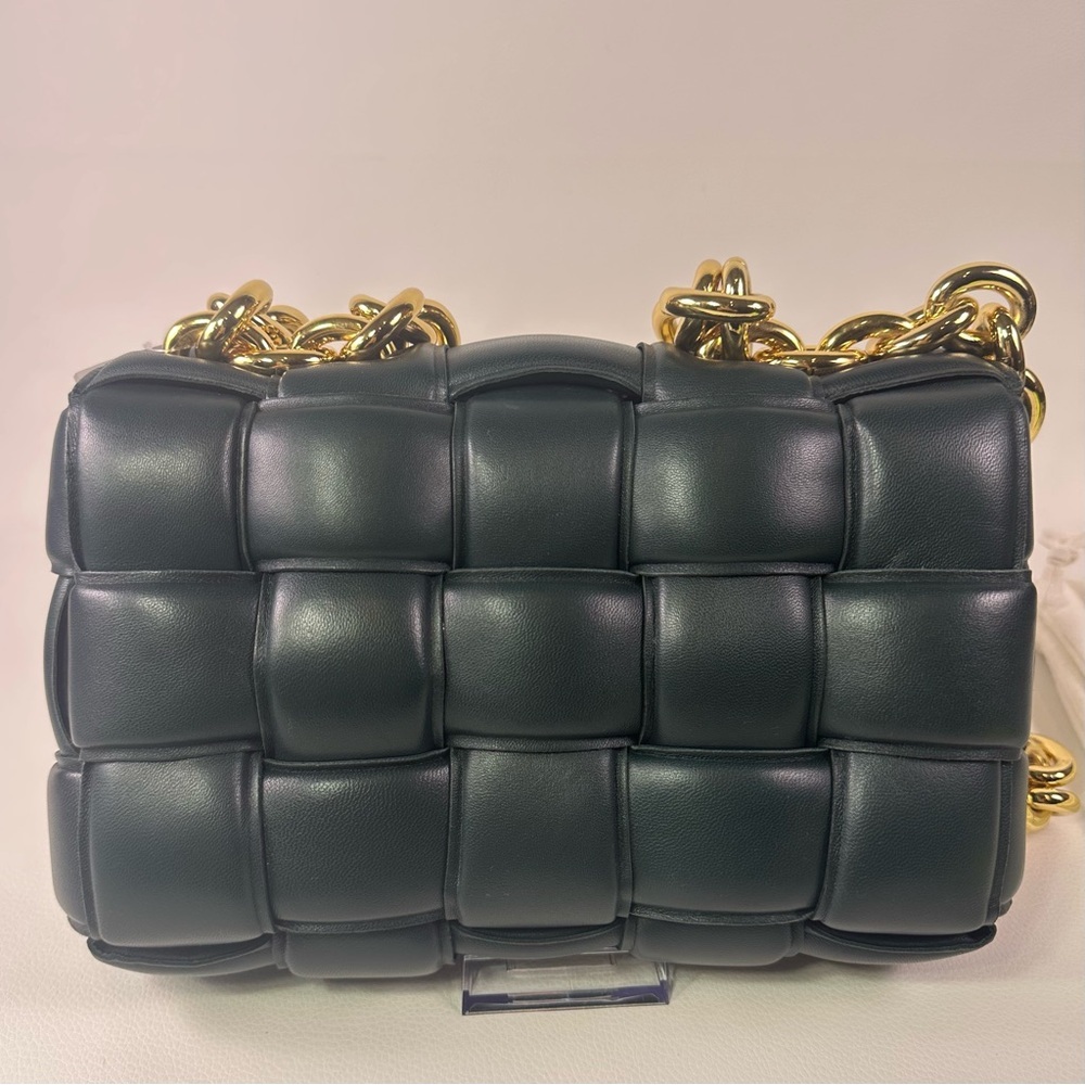 NEW Bottega Veneta Cassette Chain Bag Padded Maxi Intrecciato Leather Inkwell - Picture 14 of 16